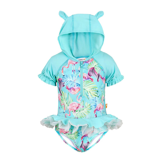 Escargot Baby Flamingo Forest Hoodie One Piece