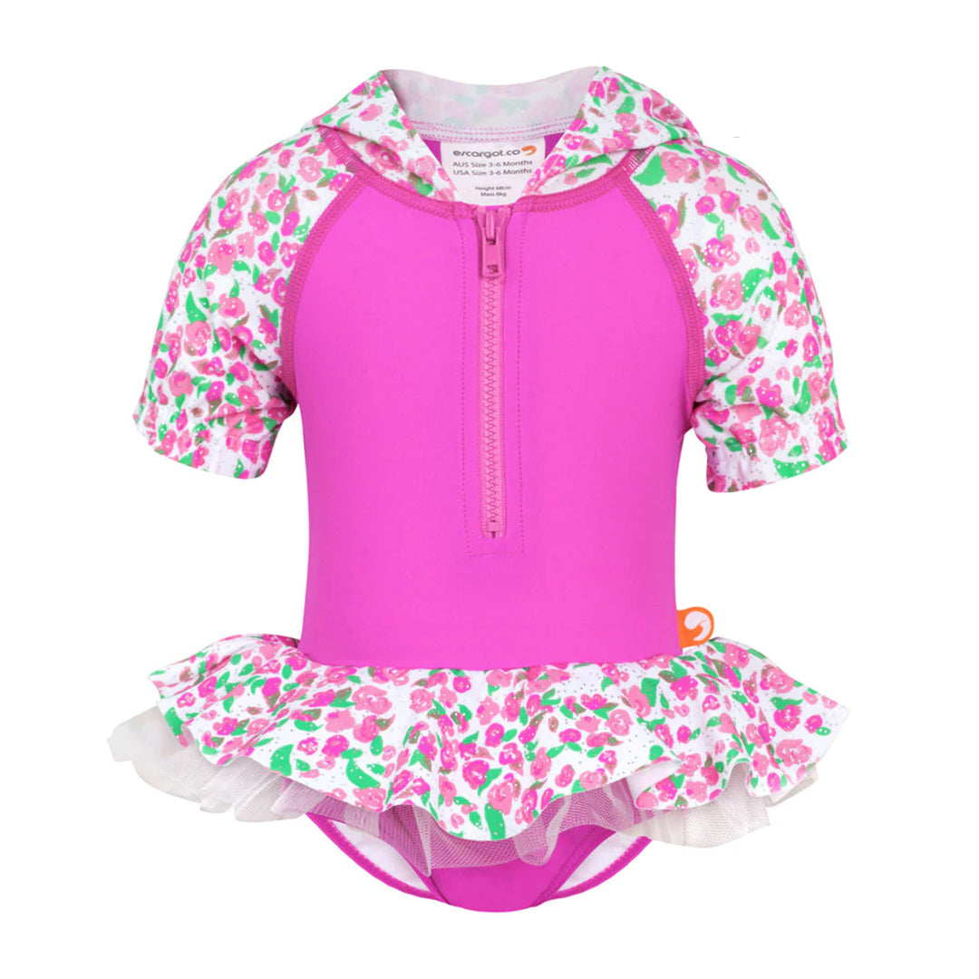 Escargot Baby Rosebud Hoodie One Piece